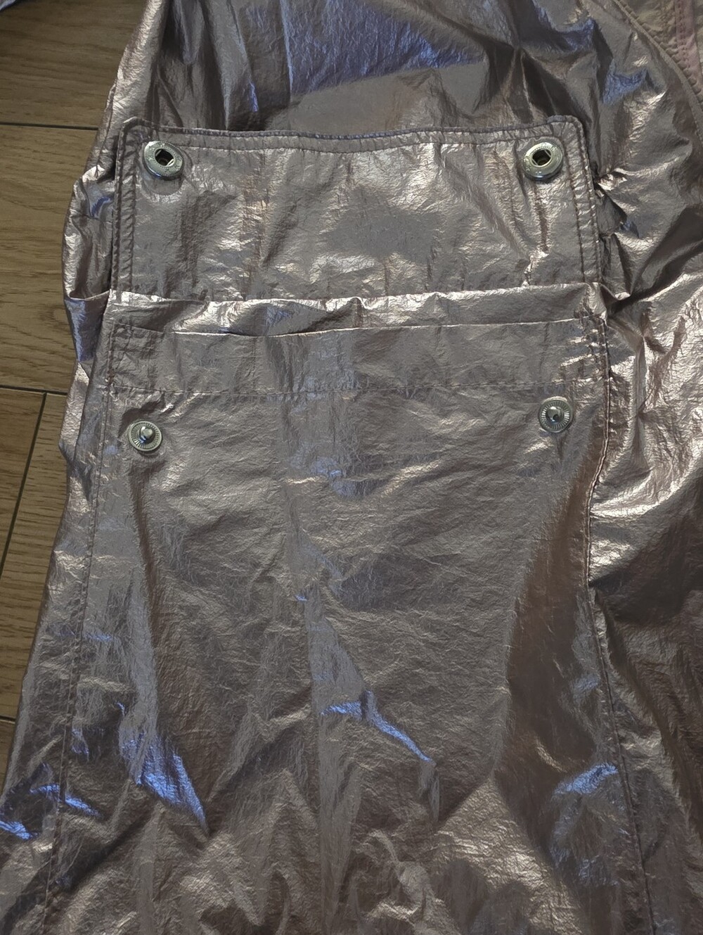 NWT Avec Les Filles Metallic Rain Jacket- S - Picture 12 of 13